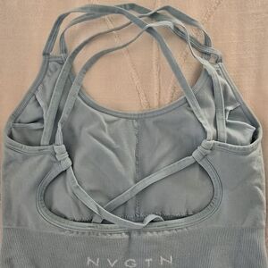 NVGTN Women's Light Blue Strappy Sports Bra